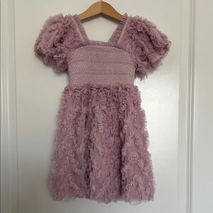 Ivy City Co Pink Babydoll Dress with Puff Sleeves for Prom
